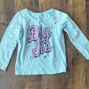 Big Sis Long Sleeve Kids Shirt - Light Blue